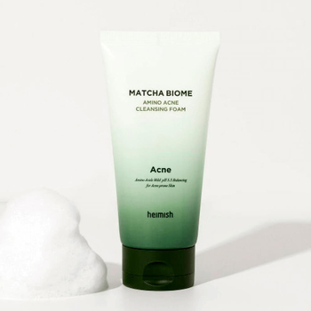 Пенка для умывания с аминокислотами и экстрактом матча HEIMISH - MATCHA BIOME AMINO ACNE CLEANSING FOAM, 150 МЛ.