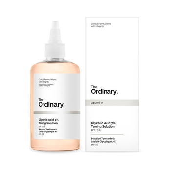 The Ordinary Glycolic Acid 7% Toning Solution, 240ml - Отшелушивающий гликолевый тоник для лица  для
