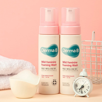 Derma:B Mild Feminine Foaming Wash, 200 ml Слабокислотная очищающая пенка для интимной гигиены