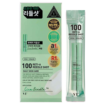 VT Cosmetics RETI-A REEDLE SHOT 100 10 * 2 мл Бустер-сыворотка с микроиглами и ретинолом